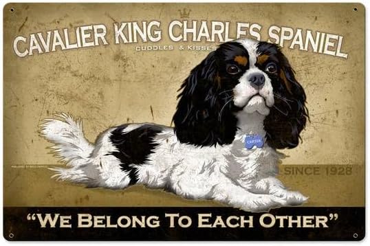 Home Bar And Coffee - Retro Metal Tabela Cavalier King Charles