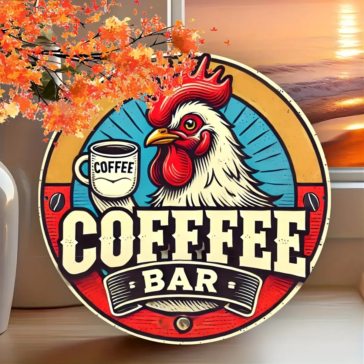 Home Bar And Coffee - 2D Vintage Alüminyum Tabela | Retro