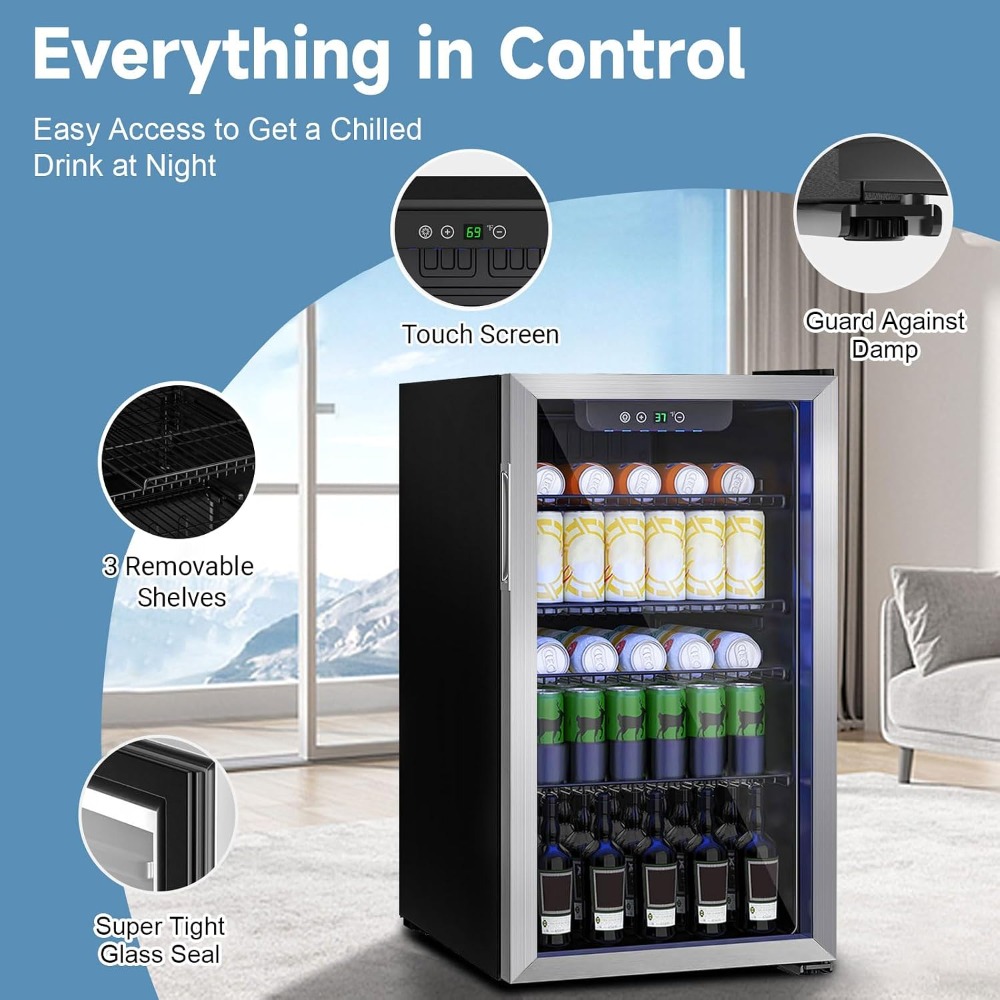 Home Bar And Fridge - 110 Litre Kompakt İçecek Buzdolabı, 3.1