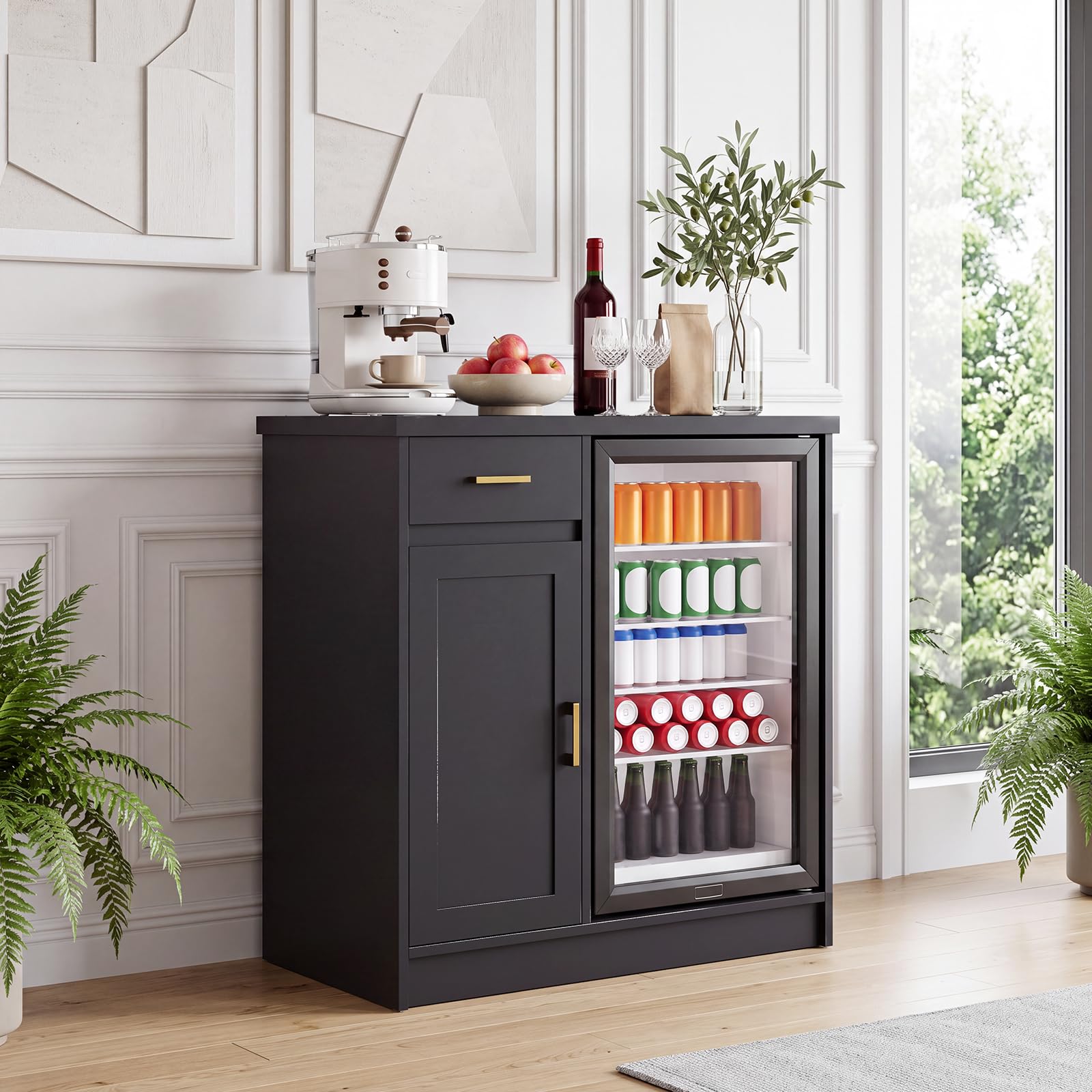 Home Bar And Fridge - 42 inç Çiftlik Evi Tarzı Şarap