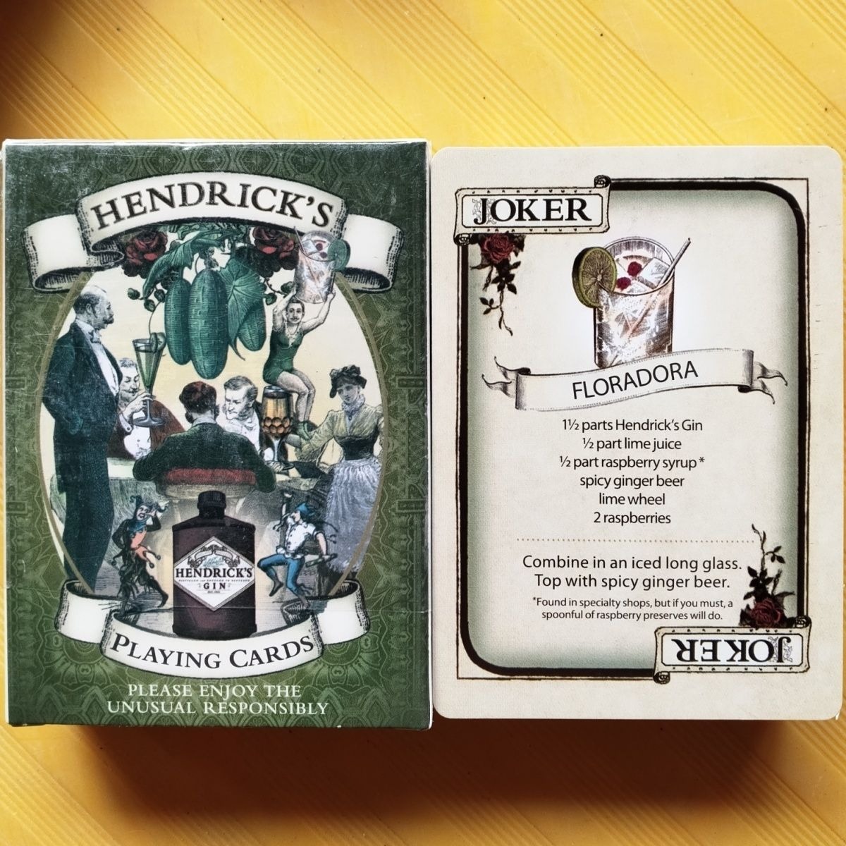 Cocktail Recipe Book - Hendrick's Gin Oyun Kartları Seti -
