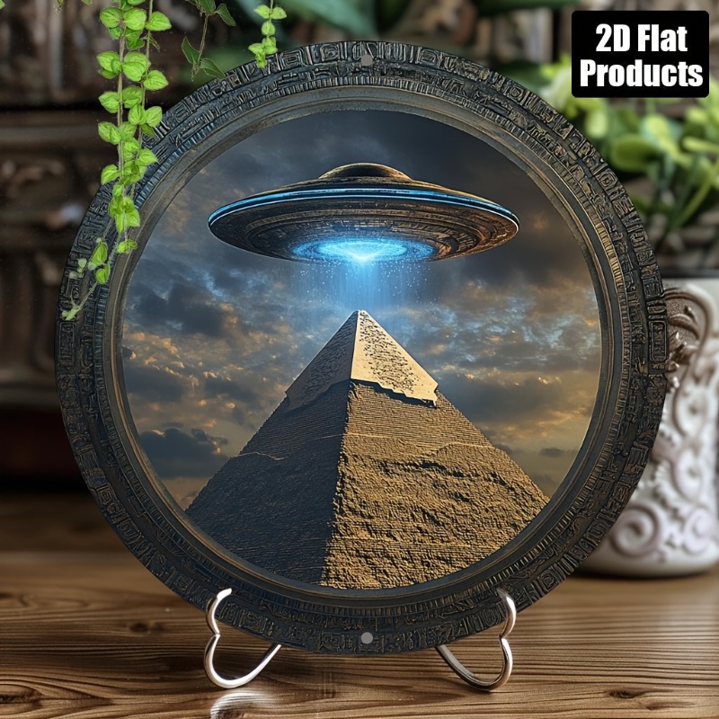 Home Bar And Kitchen - Piramit UFO Tema Yuvarlak Alüminyum Metal