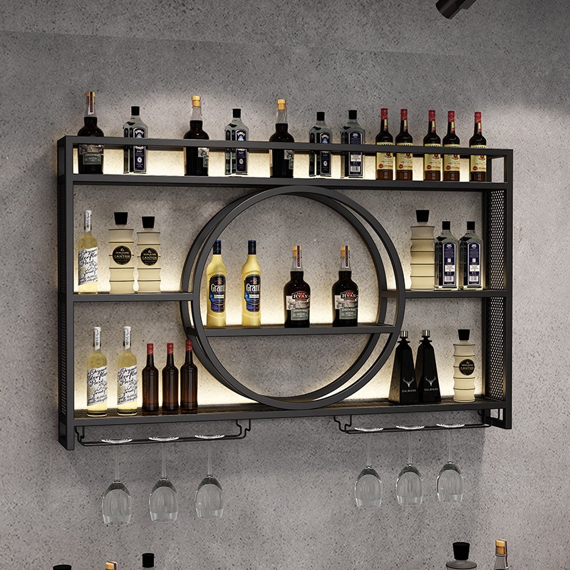 Home Bar Stand - Bar şarap rafı duvara monte şarap