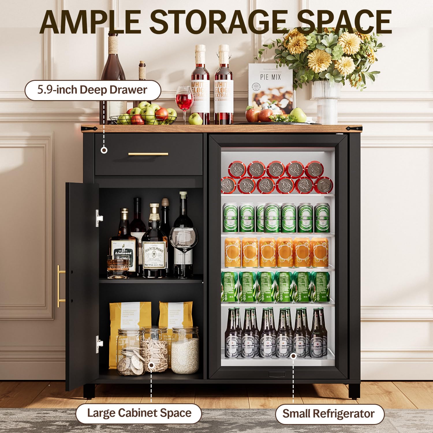 39 inç Buzdolabı Alanlı Kahve  - Home Bar And Fridge incelemesi ve fiyatı