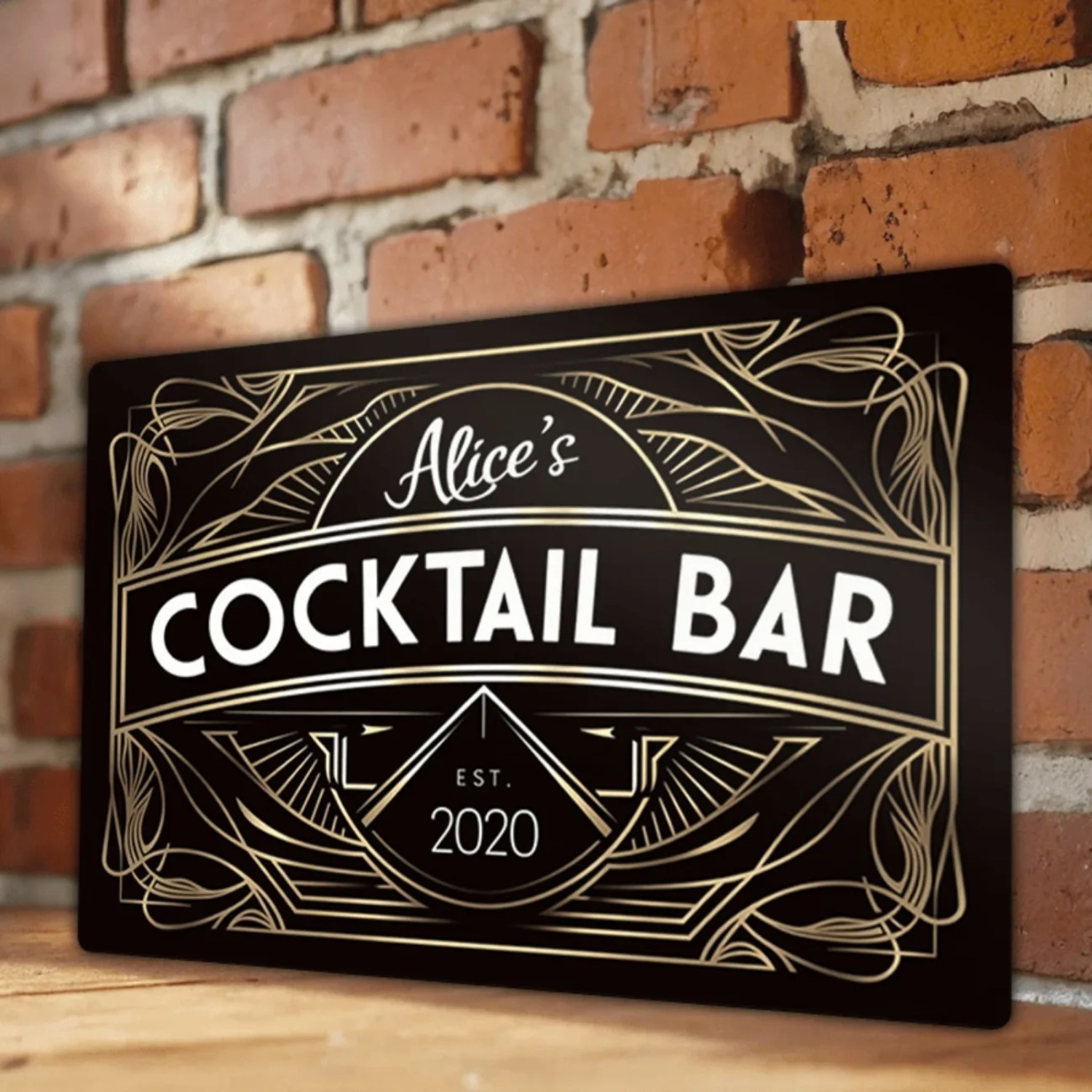 Kişiye Özel Art Deco Metal Duv - Home Bar Signs incelemesi ve fiyatı