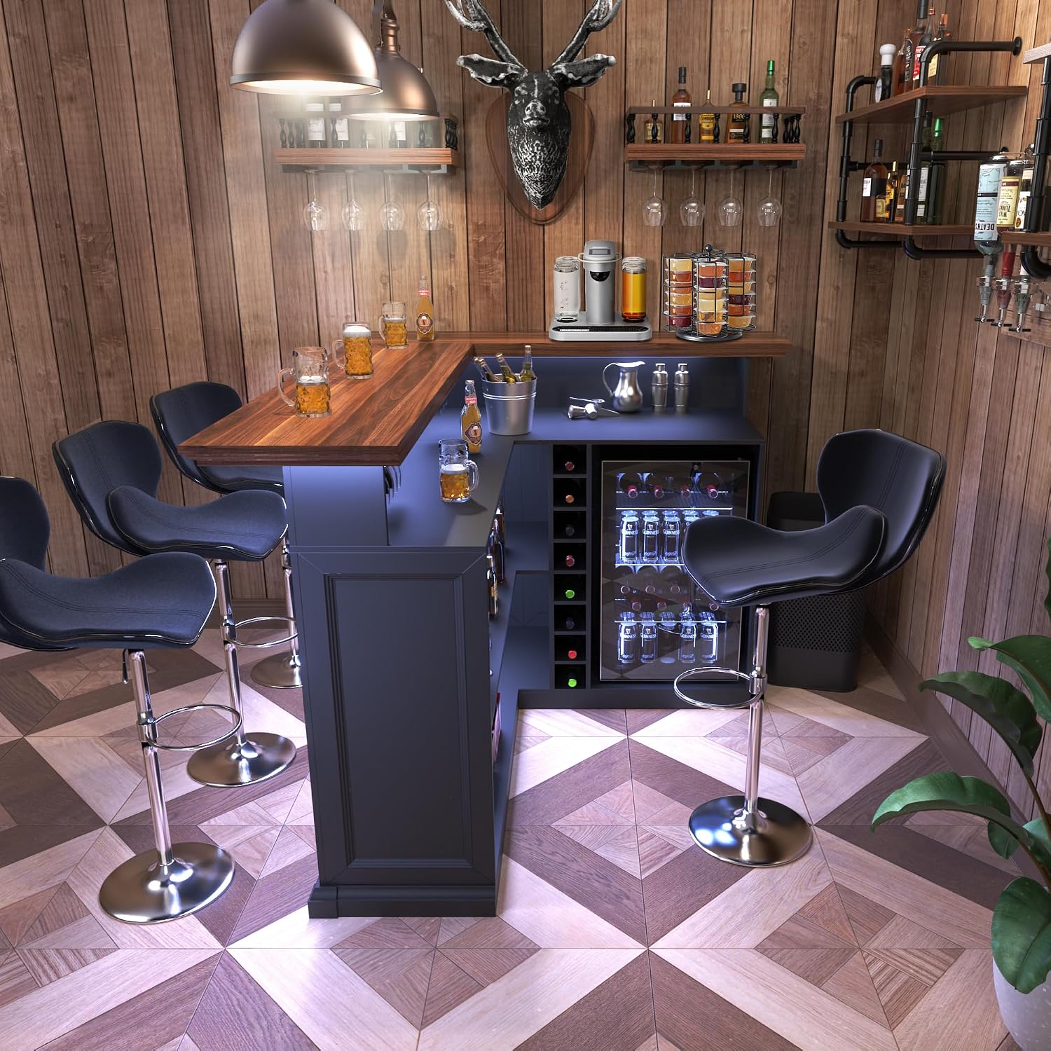 L Şeklinde Buzdolabı Alanlı Ev - Home Bar And Fridge incelemesi ve fiyatı